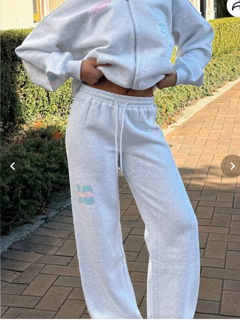 White Fox Save My Number Sweatpants
